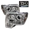 Ford F150  2009-2012 Halo LED Projector Headlights  - Chrome