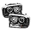 Ford Super Duty F250 1999-2004 1pc Ccfl LED Projector Headlights  - Black