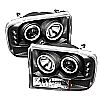 Ford Excursion  2000-2005 1pc Ccfl LED Projector Headlights  - Black