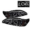 Ford Mustang  1994-1998 1pc Halo LED Projector Headlights  - Smoke