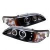 Ford Mustang  1994-1998 1pc Ccfl LED Projector Headlights  - Black