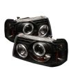 Ford Ranger  2001-2008 1pc Halo LED Projector Headlights  - Black