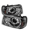 Ford Ranger  2001-2008 1pc Halo LED Projector Headlights  - Chrome