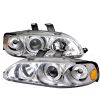 Honda Civic 1992-1995 2/3dr Chrome 1pc Halo Projector Headlights