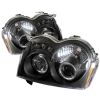 Jeep Grand Cherokee 2005-2008  Black Halo LED Projector Headlights