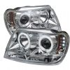 Jeep Grand Cherokee  1999-2004 Ccfl LED Projector Headlights  - Chrome