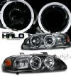 Nissan Sentra 2000-2003  Black W/ Halo Projector Headlights