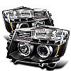 Nissan Armada  2004-2007 Halo LED Projector Headlights  - Black