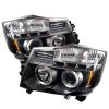 Nissan Titan  2004-2007 Halo LED Projector Headlights  - Black