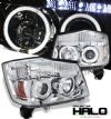 Nissan Titan  2004-2007 Halo LED Projector Headlights  - Chrome