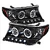 Toyota Land Cruiser  2008-2009 Halo Projector Headlights  - Black