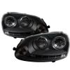 Volkswagen  Gti 2006-2009  Black  ( Halogen Bulb Type ) Halo LED Projector Headlights