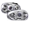 Volkswagen Golf 1999-2005  Chrome Halo Projector Headlights