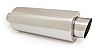 Ractive Round Tig Welded Muffler with 3.5 in. Slant Cut Tip and Silencer
