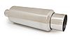 Ractive Round Tig Welded Muffler with 4 in. Straight Cut Tip and Silencer