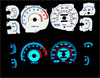 Mitsubishi 3000GT 1991-1998 VR4 Turbo Reverse Glow Gauges