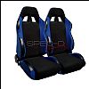 Bride Style Racing Seats Black / Blue (Pair)