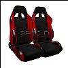 Bride Style Racing Seats Black / Red (Pair)