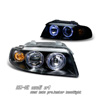 Audi A4 1996-2001 Dual Halo Black Projector Headlights