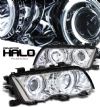 Bmw 3 Series 1999-2001 4dr Chrome W/ Halo Projector Headlights