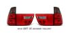 Bmw X5 2000-2005  Red / Clear Euro Tail Lights