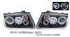Volkswagen Jetta 1999-2004  Black W/dual Halo Projector Headlights