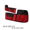 Bmw 5 Series 1989-1994  Red / Clear Euro Tail Lights