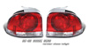 Dodge Neon 1995-1999 Red/Clear Euro Tail Lights