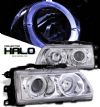 Honda Crx 1988-1989  Chrome W/ Halo Projector Headlights