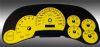 Gmc Sierra 2003-2005  Yellow / Blue Night Performance Dash Gauges