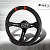 Deep Dish  -330mm Steering Wheel - (black Leather W/ Red STItch)