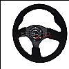 Nrg Steering Wheel - (black Suede Leather W/ Red STItch)