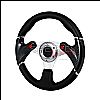 F16 Carbon 320mm Steering Wheel - (black W/ Blue STItch)