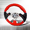 F16 Carbon 320mm Steering Wheel - (red / Black)