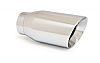 Ractive Muffler Tip - 2.5" In / 3.5" Out / 7.5" O.Length / Round Double Wall Slant Cut Muffler Tip