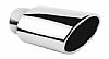 Ractive Muffler Tip - 3.125" In / 6"W X 4"H Out / 9.75" O.Length / Oval Rolled Edge Muffler Tip