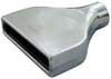 Ractive Muffler Tip -  2.375" In / 8"W X 1.875"H Out / 8.25" O.Length / Rectangle Muffler Tip