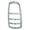 Gmc Sierra 1999-2002   Chrome Tail Light Bezel Trim