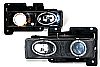 Gmc Yukon 1992-1999 Black/Blue Halo Projector Headlights