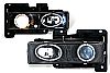 Gmc Full Size Pickup 1988-1998 Black/Blue Halo Projector Headlights