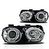 Acura Integra 1998-2001 Chrome/Clear Halo Projector Headlights