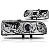 Chevrolet S10 Pickup 1998-2004 Chrome/Clear Halo Projector Headlights