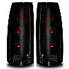 Gmc Full Size Pickup  1988-1998 Black/Smoke Euro Tail Lights