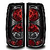 Gmc Sierra  1999-2002 Black/Clear Euro Tail Lights