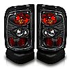 Dodge Ram  1994-2001 Black/Clear Euro Tail Lights