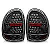 Dodge Caravan  1996-2000 Black/Clear LED Tail Lights