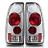 Ford Super Duty Styleside 1997-1999 Chrome/Clear Euro Tail Lights