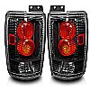 Ford Expedition  1997-2002 Black/Clear Euro Tail Lights