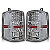 Jeep Grand Cherokee  1997-1998 Chrome / Clear LED Tail Lights