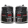 Jeep Grand Cherokee  1997-1998 Black / Clear LED Tail Lights